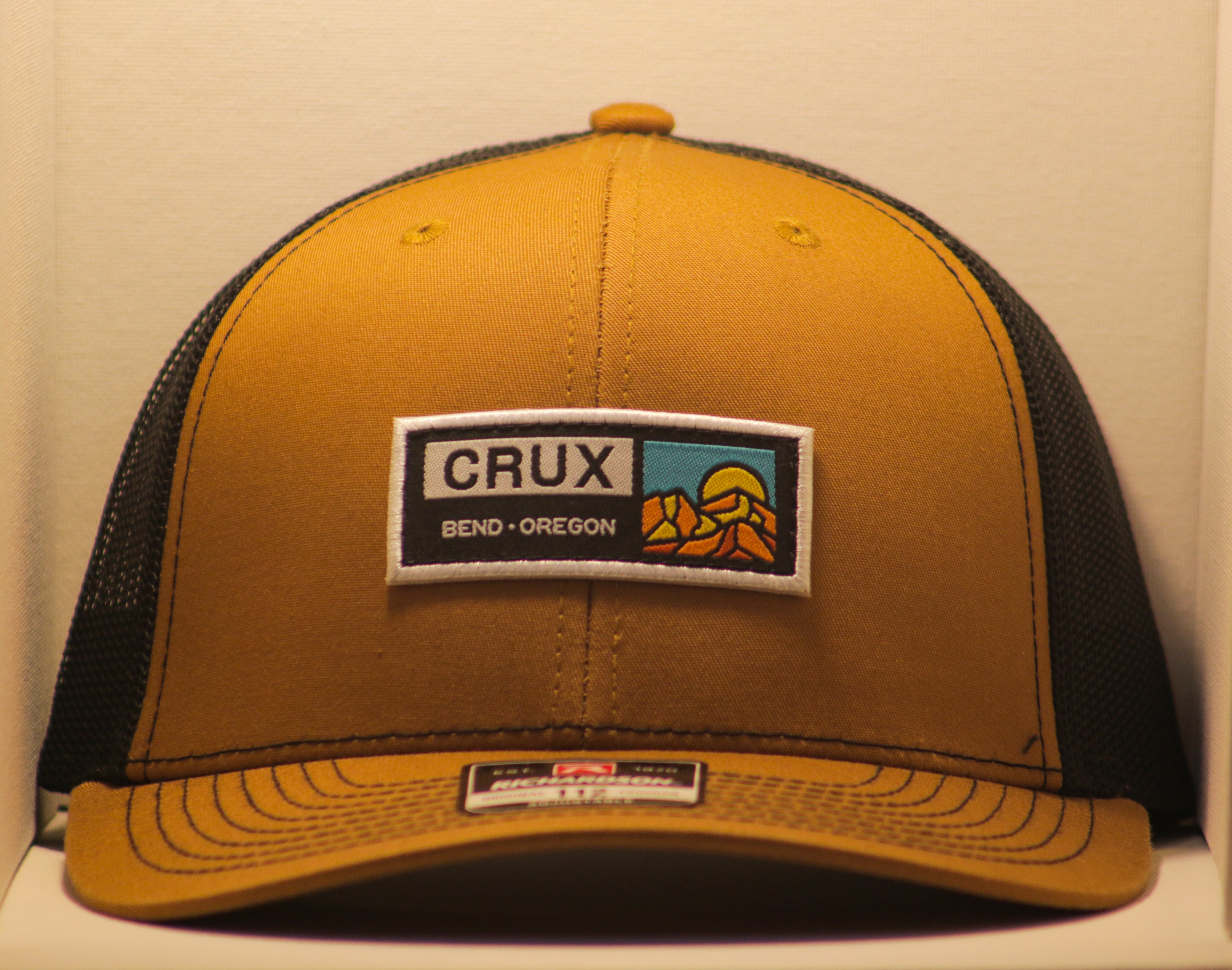 Caramel/Black Patch Trucker Hat