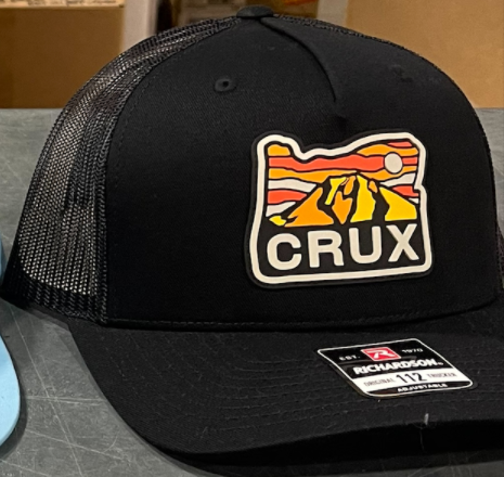 Black Rubber Patch Trucker Hat