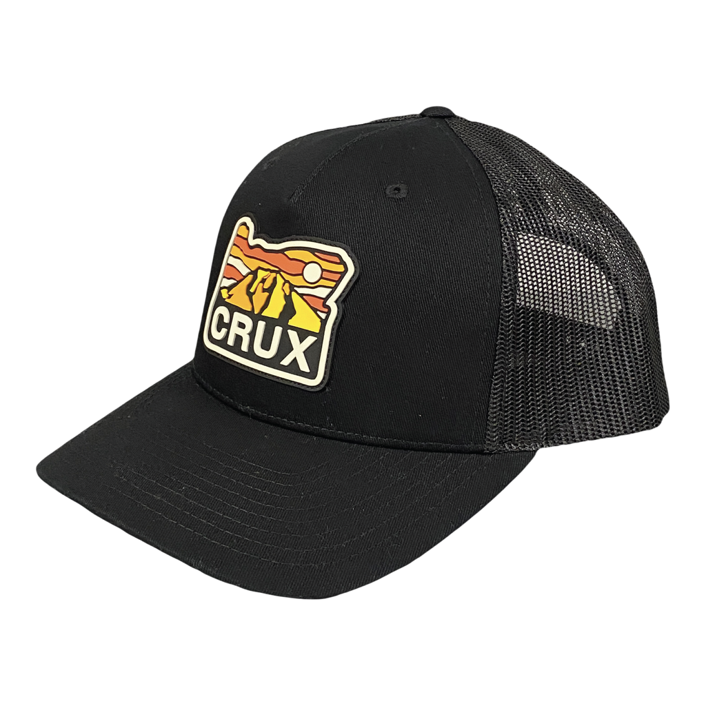 Black Rubber Patch Trucker Hat