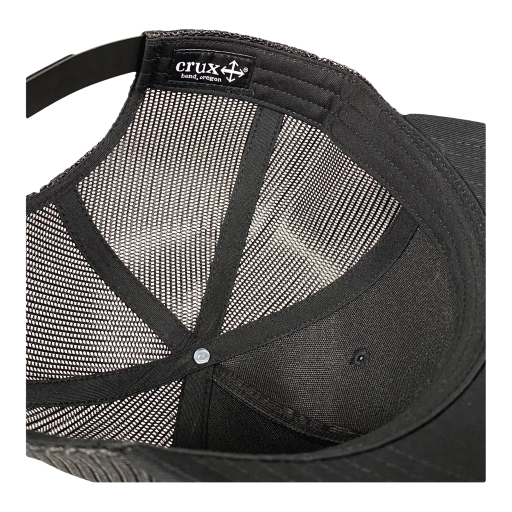 Black Rubber Patch Trucker Hat