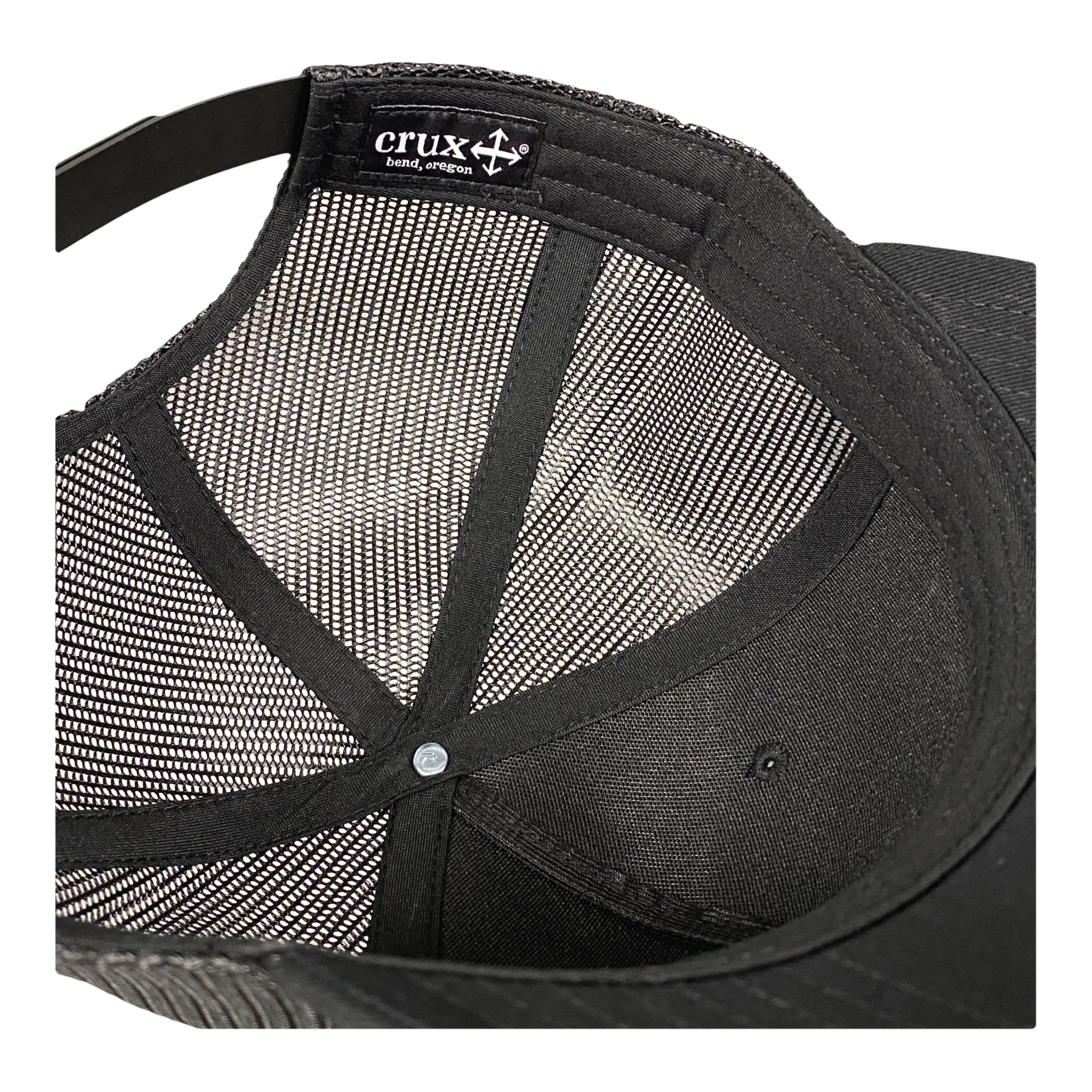 Black Rubber Patch Trucker Hat