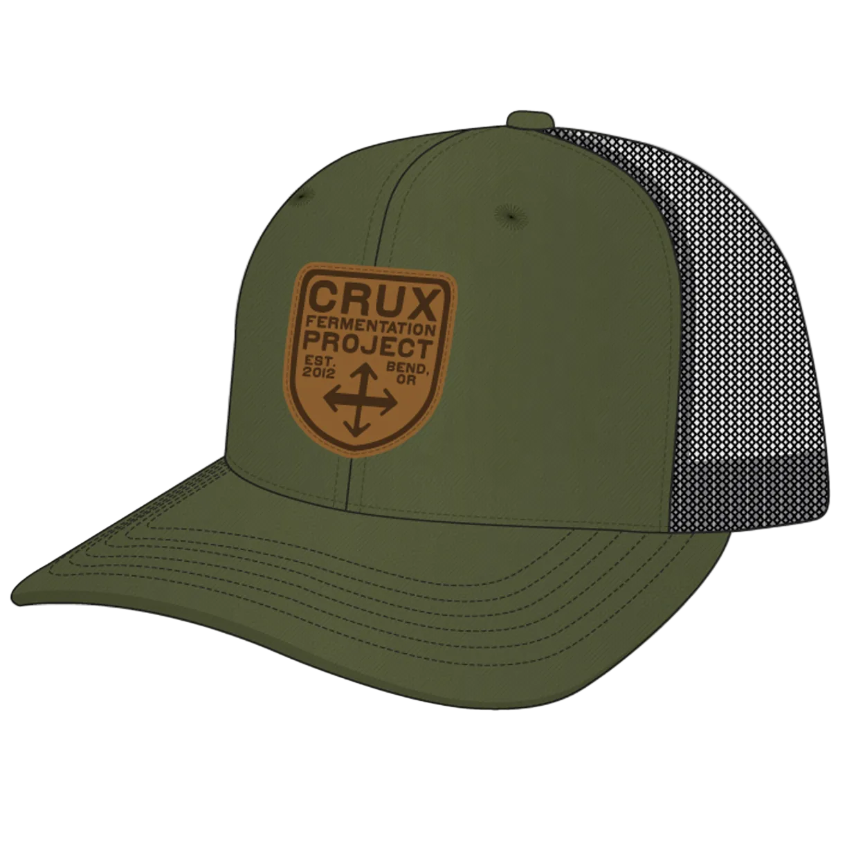 Loden Trucker Cap with Leather Patch